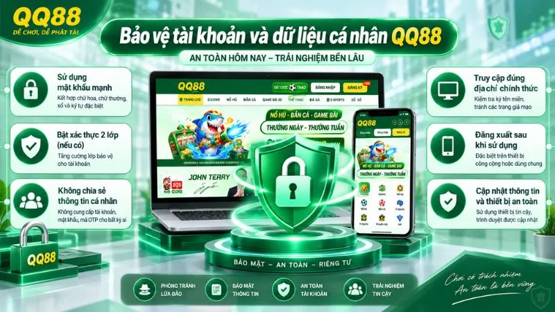Hướng dẫn bảo vệ tài khoản QQ88 bằng mật khẩu mạnh và xác thực hai lớp